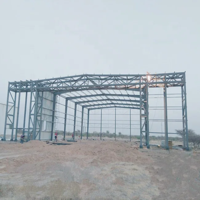 Strong resistant storm wind pre-engineering steel structure  aircraft hangar