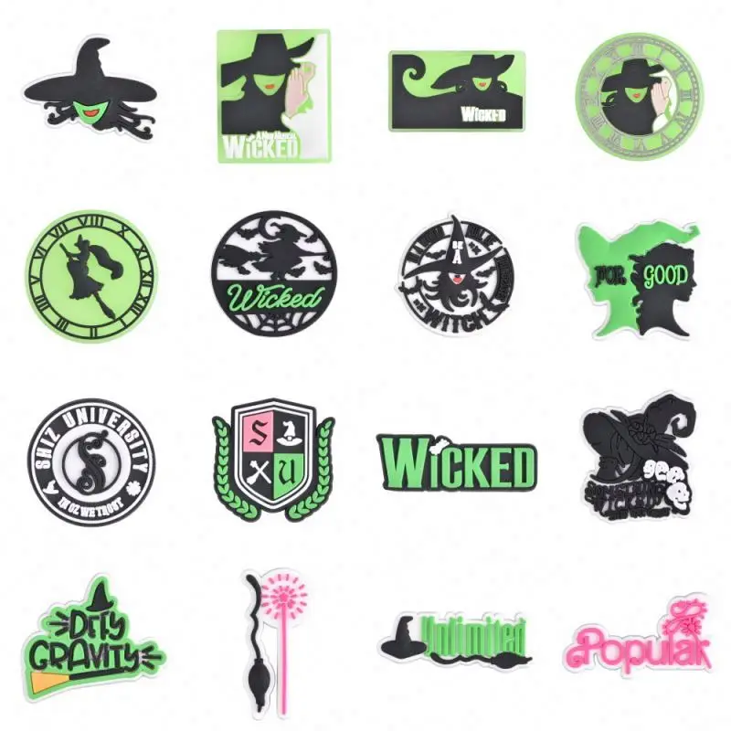2024 New Arrival Wicked Theme PVC Shoe Charms For Clog Shoe Decorations