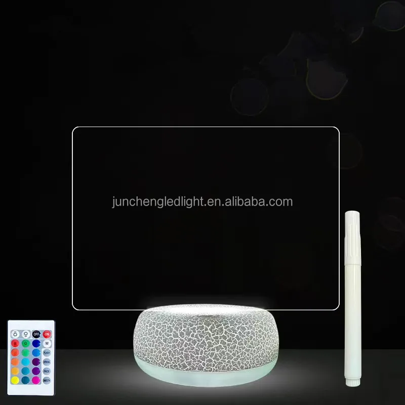 clear acrylic led night light note board