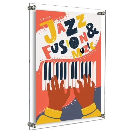 Wall Decoration Floating Acrylic Wall Frame with Metal Standoffs