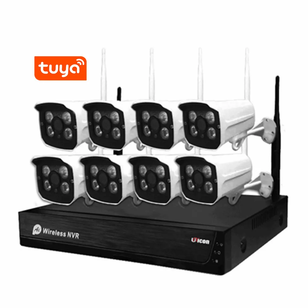 Система наружного видеонаблюдения 8 каналов 1080P Wi-Fi
