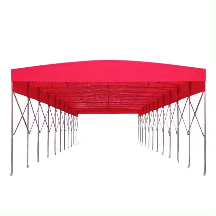 Mobile Push-pull Canopy Shed Warehouse Movable Push-pull Trading Show Tent Parking Push and pull Sunshade Tent
