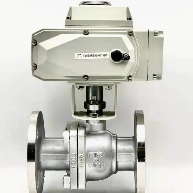 Electric flange ball valve Stainless steel cast steel high temperature steam regulating flow valve