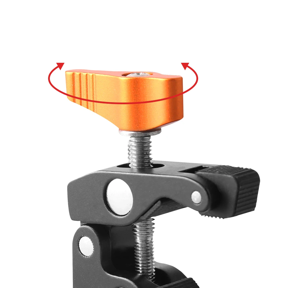 E-IMAGE EI-A05S Aluminum camera Clamp  for On Camera Field Monitor,  Magic Arms,LED lights