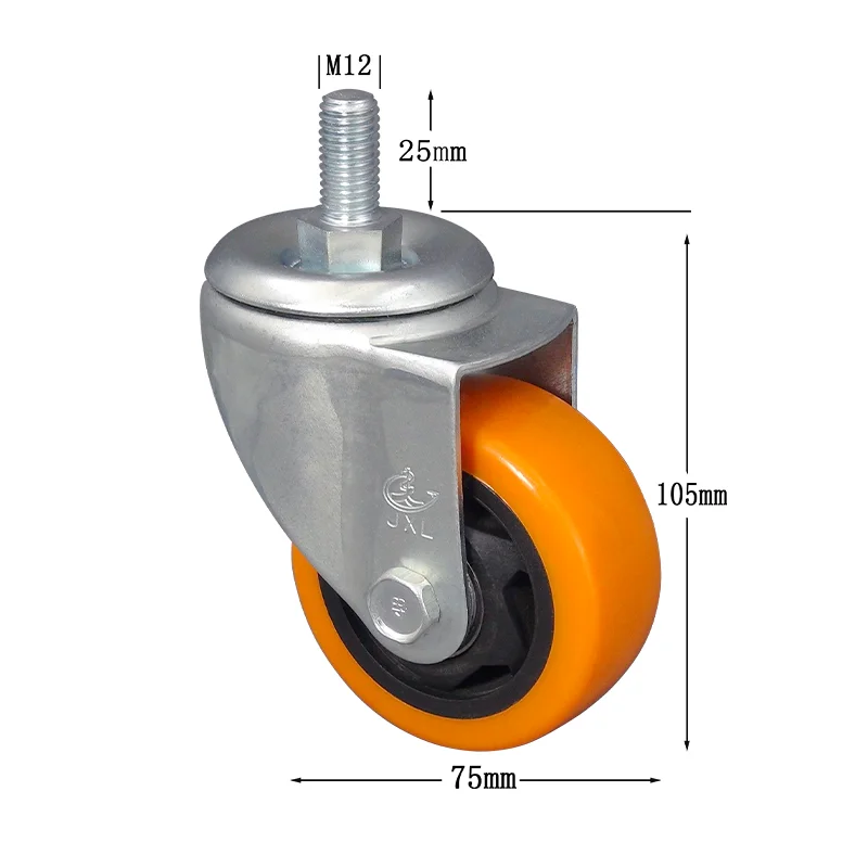 Нейлоновый полипропиленовый офисный стул, стол, кровать, маленькие колеса, пластиковая мебель, ролики, промышленные колеса