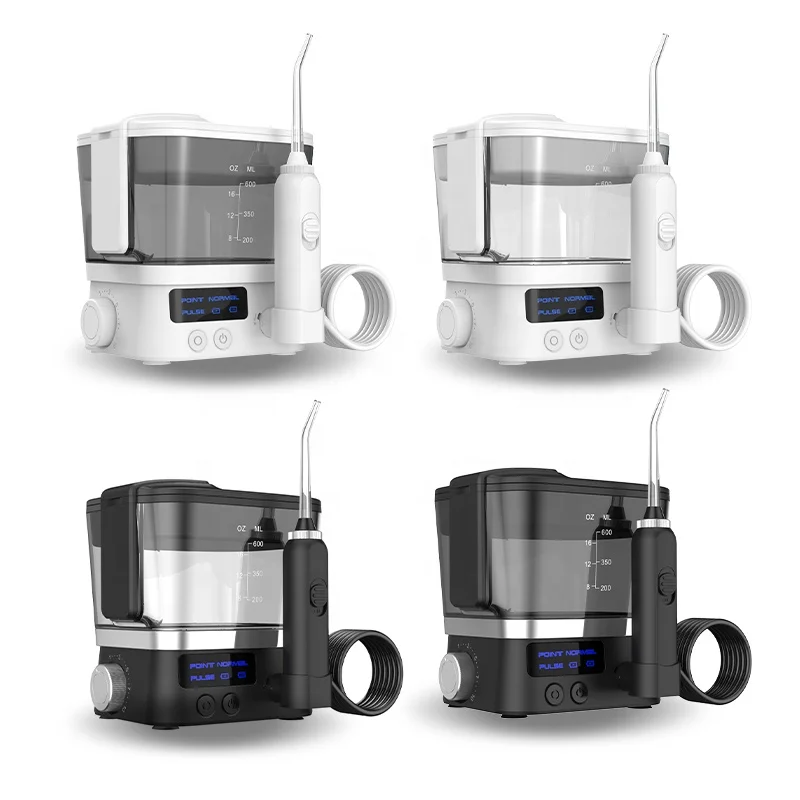 water flosser usb rechargeable high end aqyluarious countertop black nozzle irrigator stepless pressure faucet water flosser