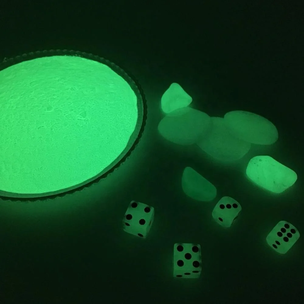 Fast Light Absorption Yellow Green Phosphorescent Pigment Photoluminescent Glow in the Dark Powder JPG-396 for Injection Molding