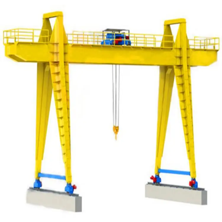 50 ton 60 ton 70 ton Double girder rubber tyred gantry cranes manufacture for lifting precast concrete beam