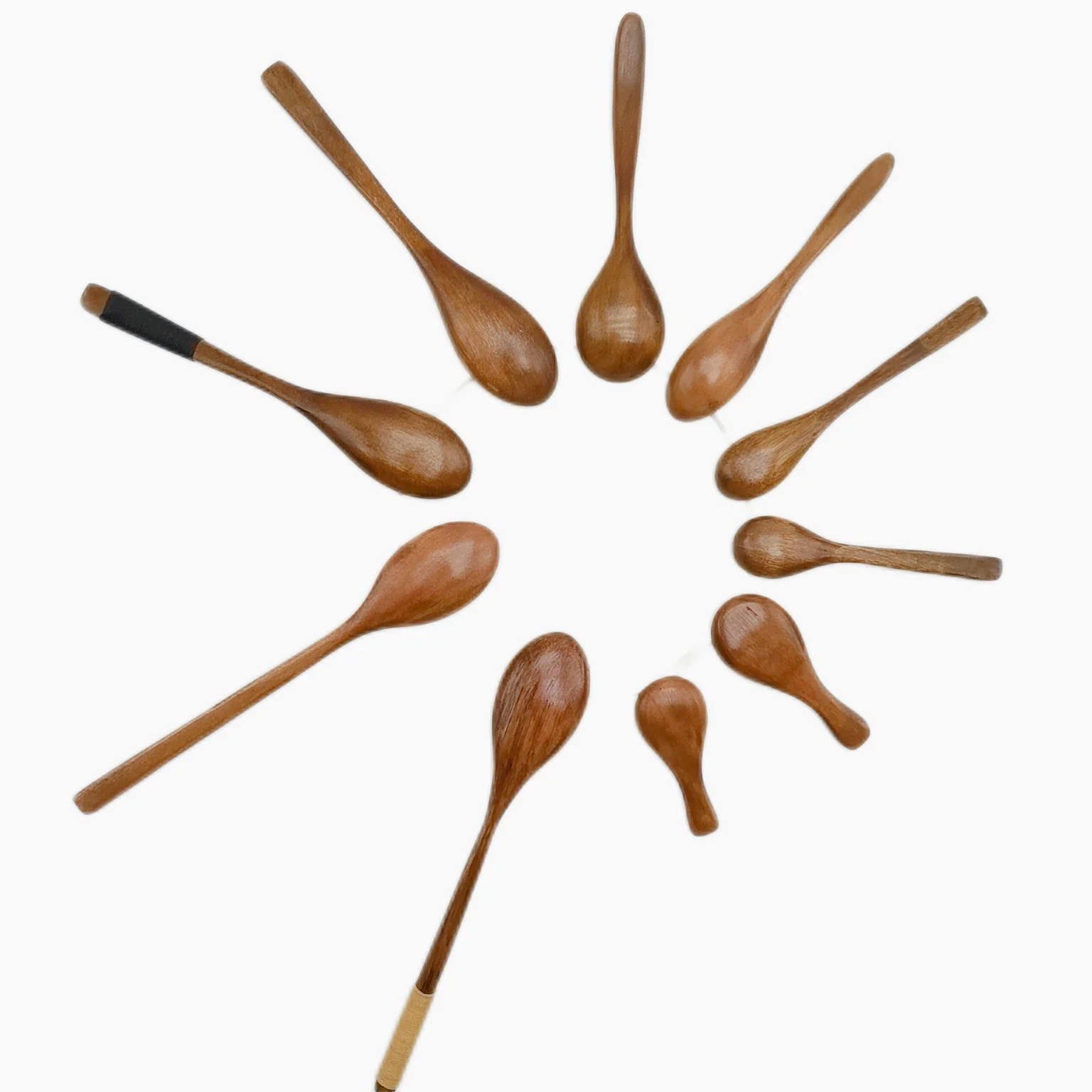 Маленькие деревянные ложки Nanmu, детская деревянная ложка для японского и корейского салата и кофе