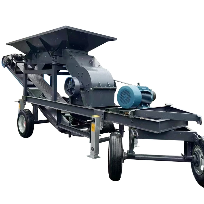 Saudi hammer crusher sand making production line produces 40 tons per hour to crush granite, basalt and other hard stones