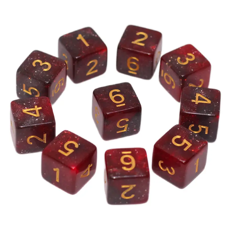 2024 Latest Popular Hot Selling Printing Production 16mm 100 Multicolor Dice