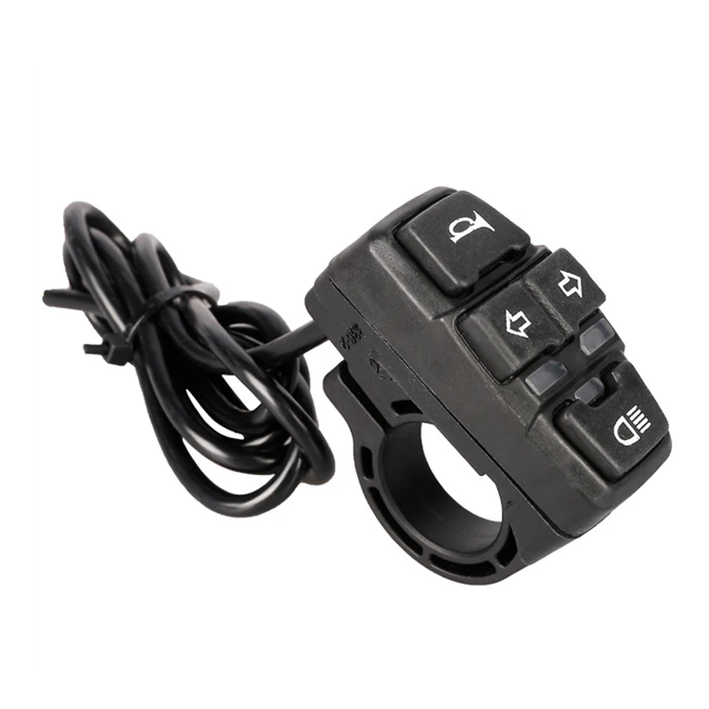 Motorcycle Head/Electirc Bicycle Light Turn Switch,Turn ON/Off Control Switches, 3-in-1/2-in-1 Light Signal Button 36V/48V