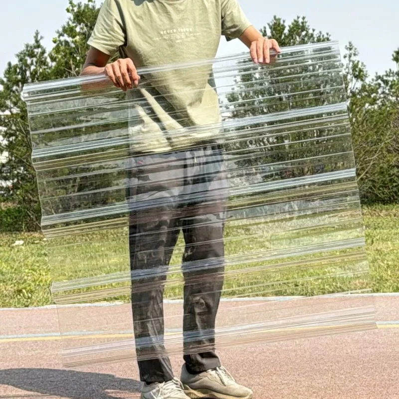 Greenhouse Sheeting Plastic Pc Wave 1.5mm Thick Uv Plastic Roofing Panels Flexible Corrugated Polycarbonate Sheet