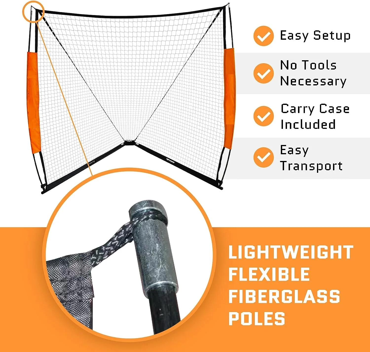lacrosse goal target 6x6 Feet Fully Flexible and Portable  lacrosse goal net