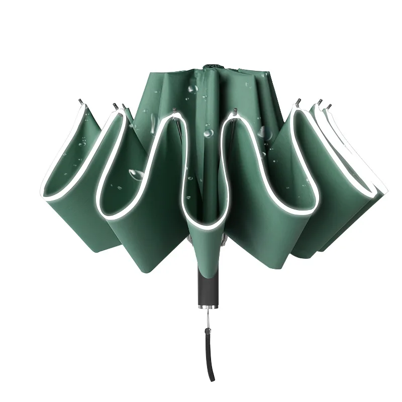Automatic Folding Reverse Umbrellas for Men Women Travel Rain Umbrellas Windproof Business 10Rib Parapluie Inverted Sun Umbrella