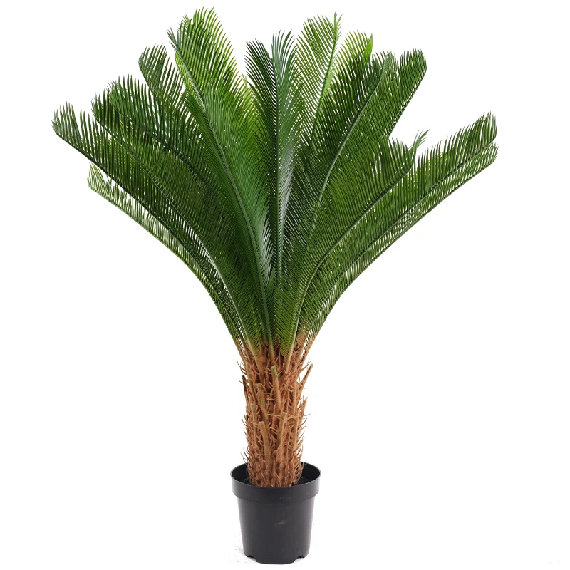 140cm/55in/4.6ft Factory Wholesale Artificial Faux Sago Cycas Palm Trees Plastic Indoor Outdoor Decorated Plants