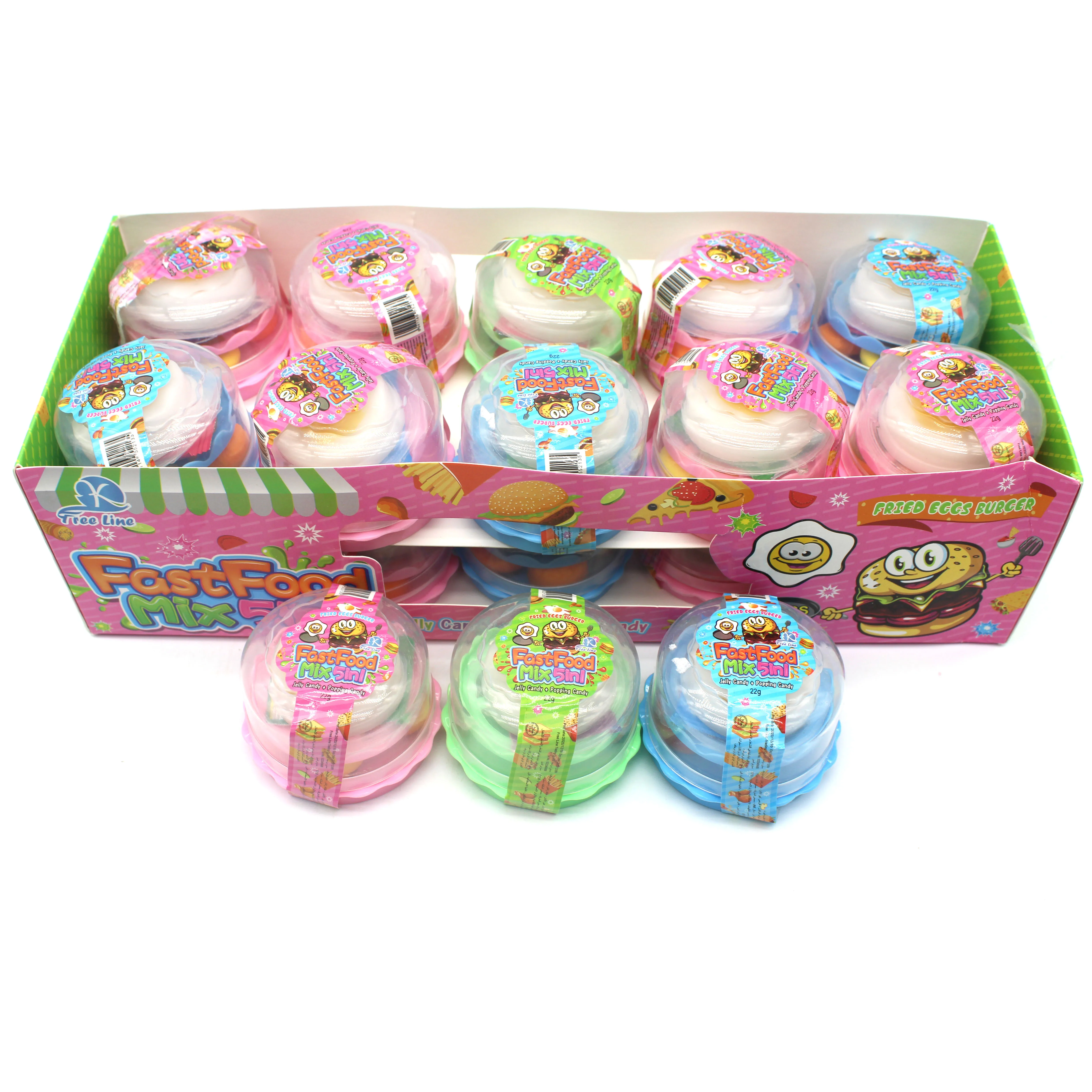 hot sale Jelly Pops Candy Fried Egg Shape Candy Jelly Pudding With Popping Candy