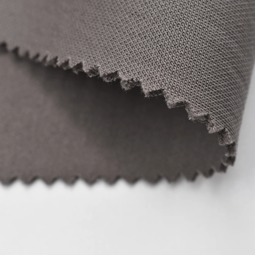 Cotton imitation air layer double knitted pique spandex polyester Space scuba fabric for Coat