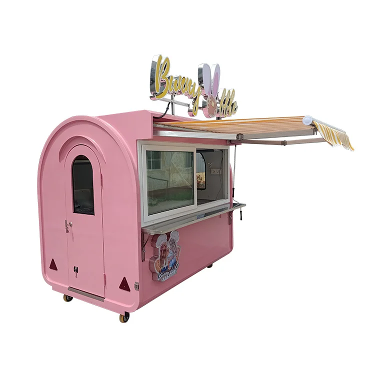 С колесами тележка для еды обслуживающая из нержавеющей стали мини-уличная передвижная велосипеда