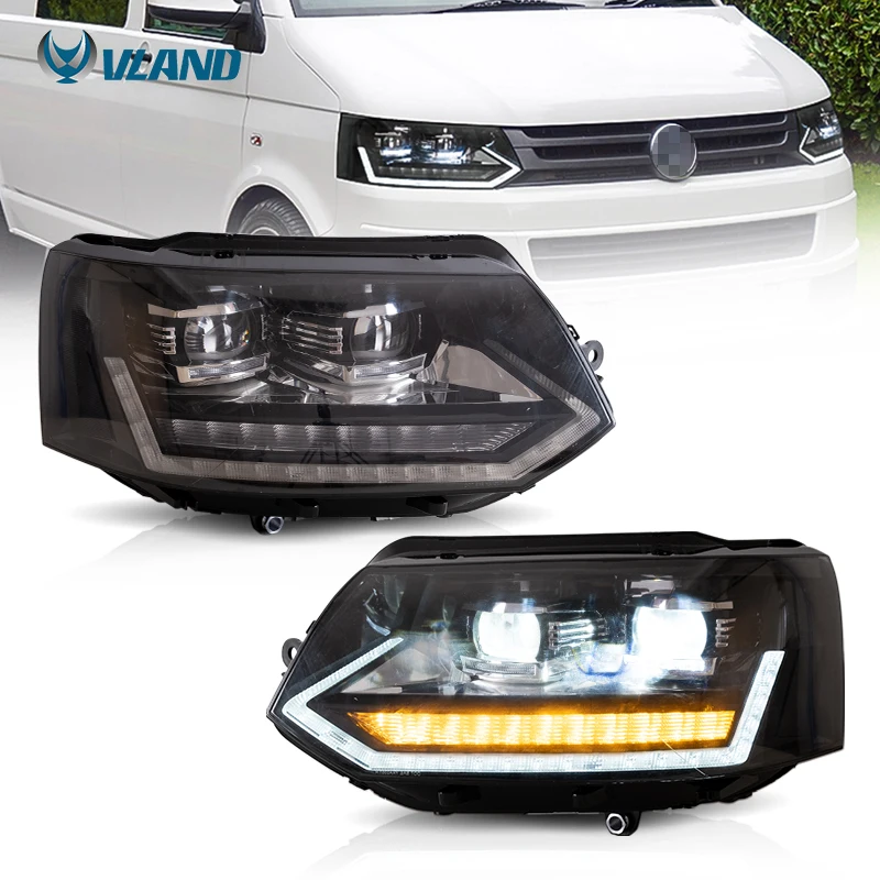 Светодиодные фары с динамическим поворотным сигналом VLAND Factory 2011-2015 CARAVELLE T5 для Volkswagen Transporter VW T