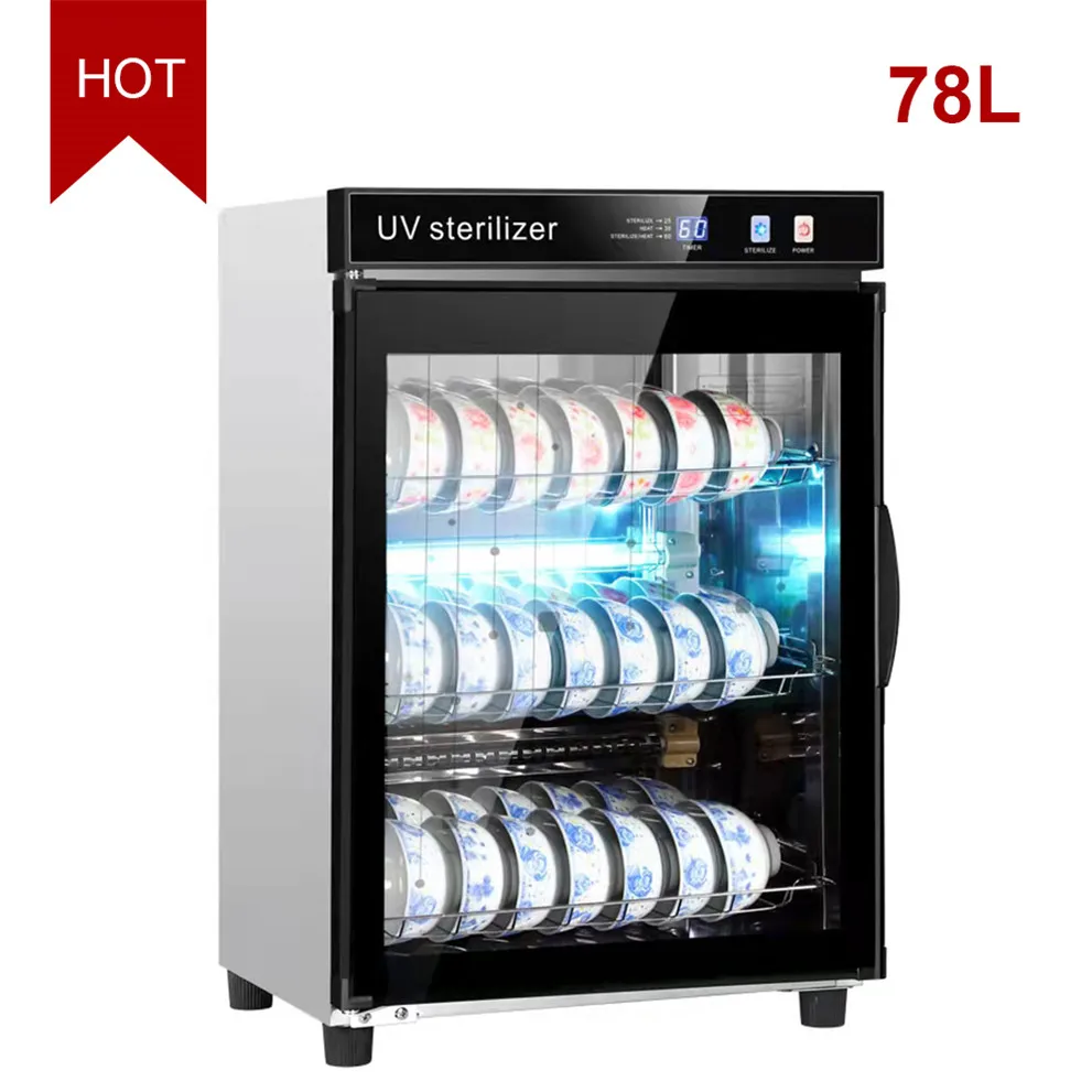 Коммерческая индивидуальная Вертикальная одинарная двойная дверь Многофункциональный озоновый планшет Стерилизатор УФ дезинфекционный шкаф