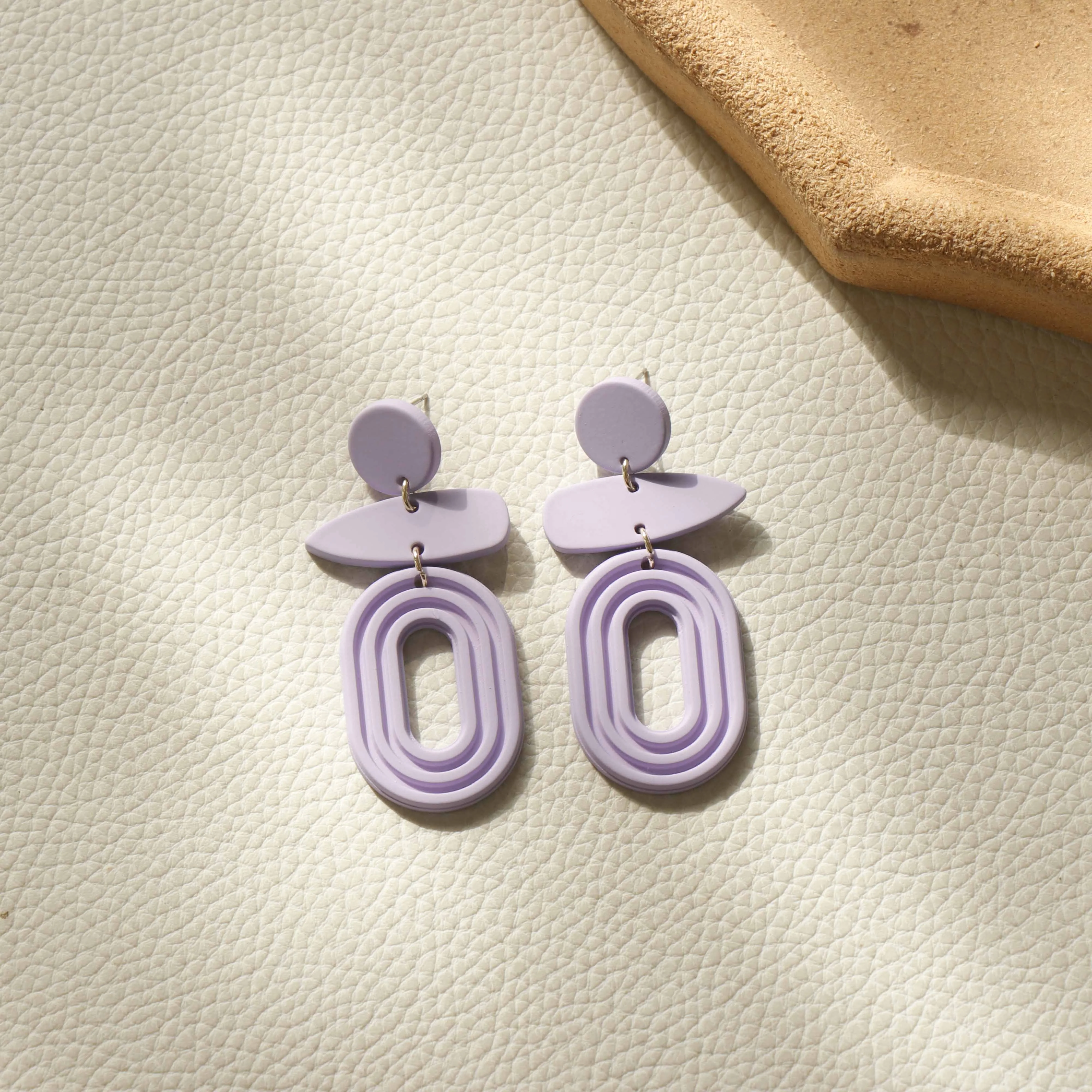 JUHU Elegant acrylic hollow out round geometric arch heart leaf tea cup earring fashion jewelry 2022 wholesale women accessories