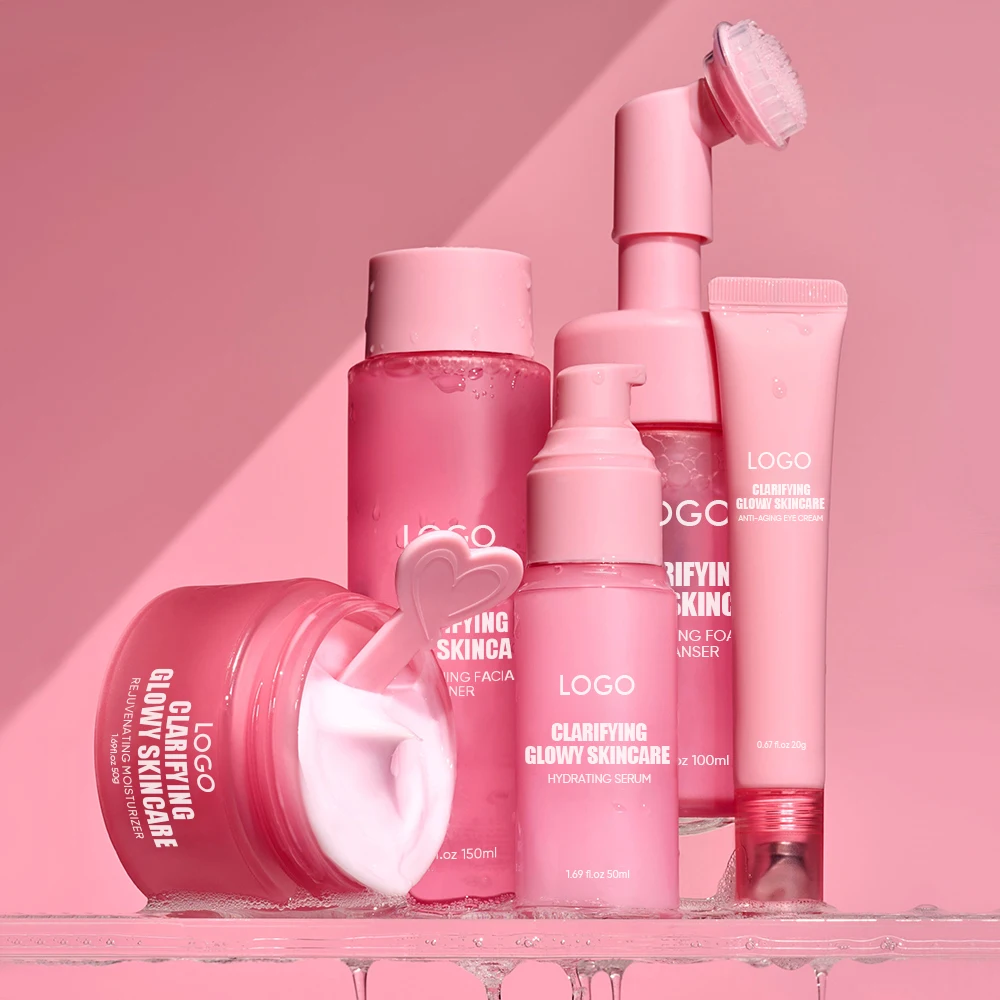 Organic Hyalorunic Acid Vitamin A Reduces Dark Spots And Fine Lines Firming Hydrating Skin Care Set Private Label For Black Skin