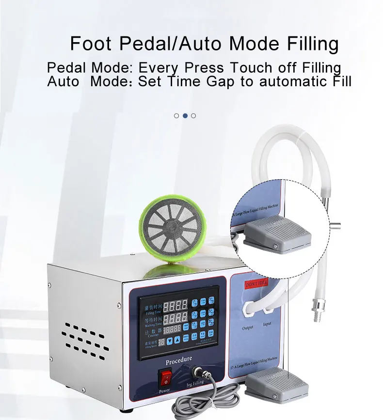 GFK-17A Big Flow Volume diaphragm peristaltic magnetic gear pump desktop continuous filling machine for