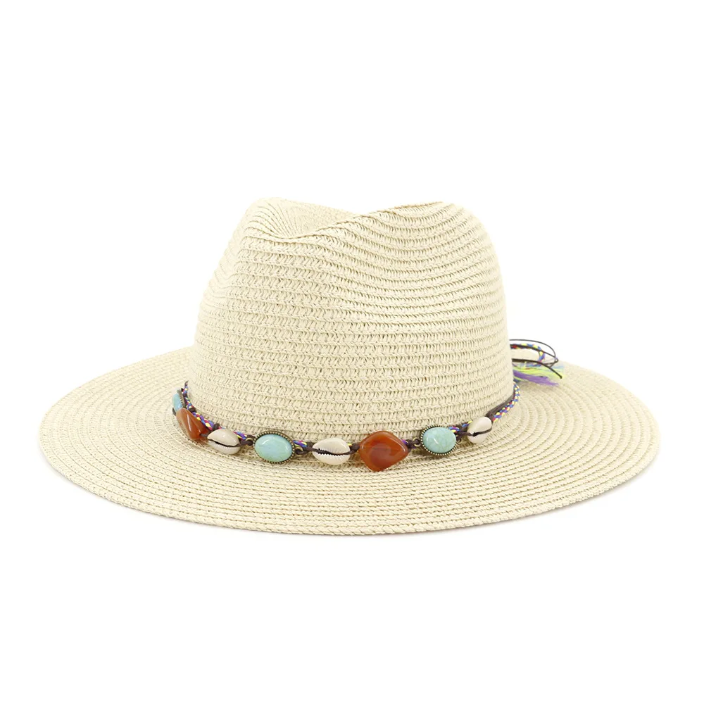 Summer Beach straw hat suntan sunshade Jazz hat for adult Straw hat  wholesale