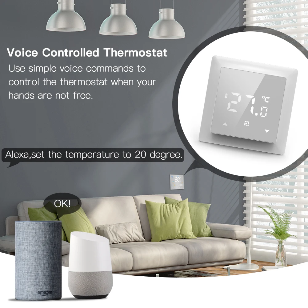 OEM thermostat HY516 Floor heating Thermostat gas boiler water heating Smart Home Life Compatible with Tuya Google Alexa