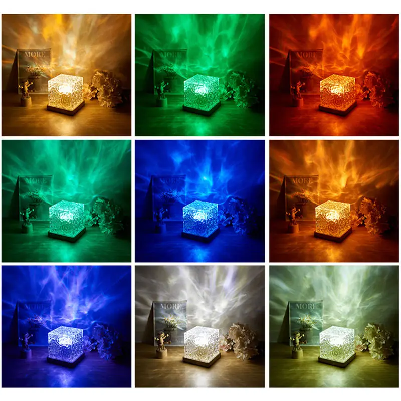 Hot Sale  New LED Dynamic Aurora Nebula Star Night Lamp Water Wave Light Bedside Decorative Light