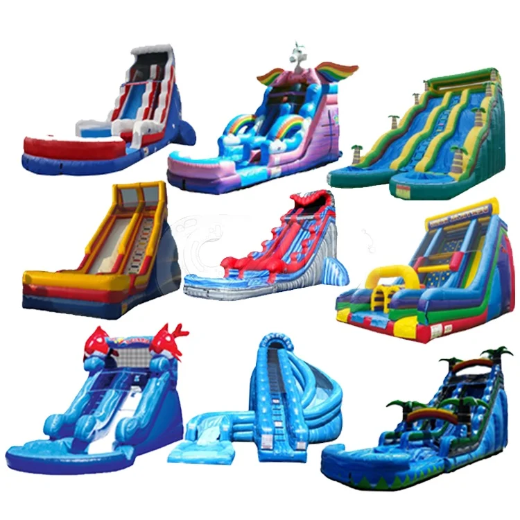 
china customized commercial wet or dry slide cheap inflatable outdoor water slides clearance for sale 