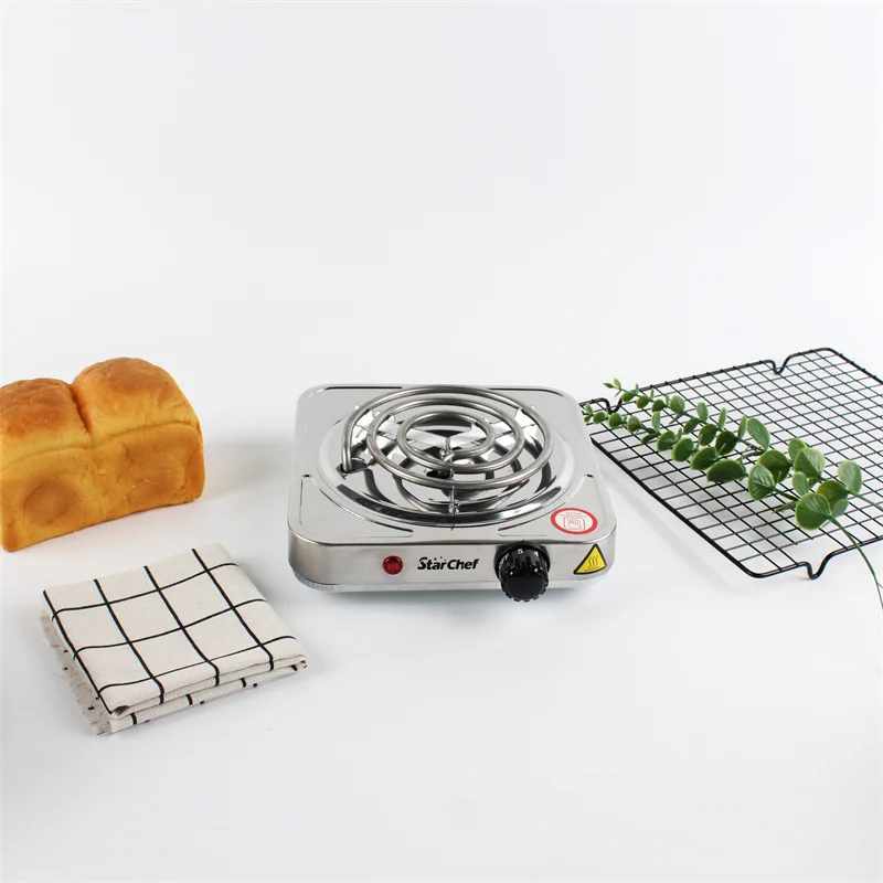 Multipurpose Portable 1000w Easy To Clean Stainless Steel Electric Stove Hot Plate With 5 Power Adjustment