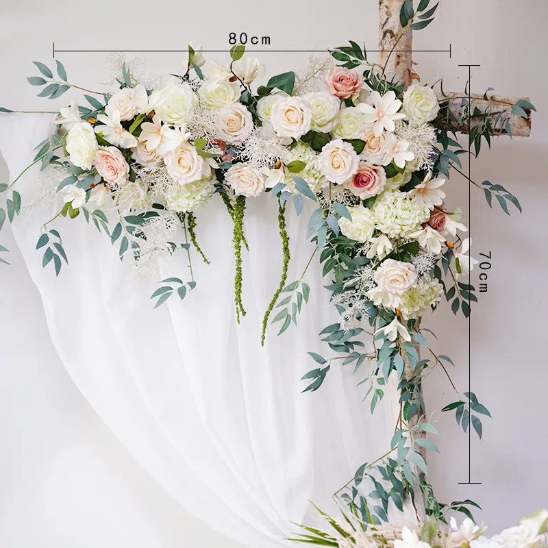 Artificial Flower Arch Foam White Wedding Veil Silk Rose Artificial Flowers For Wedding Decoration