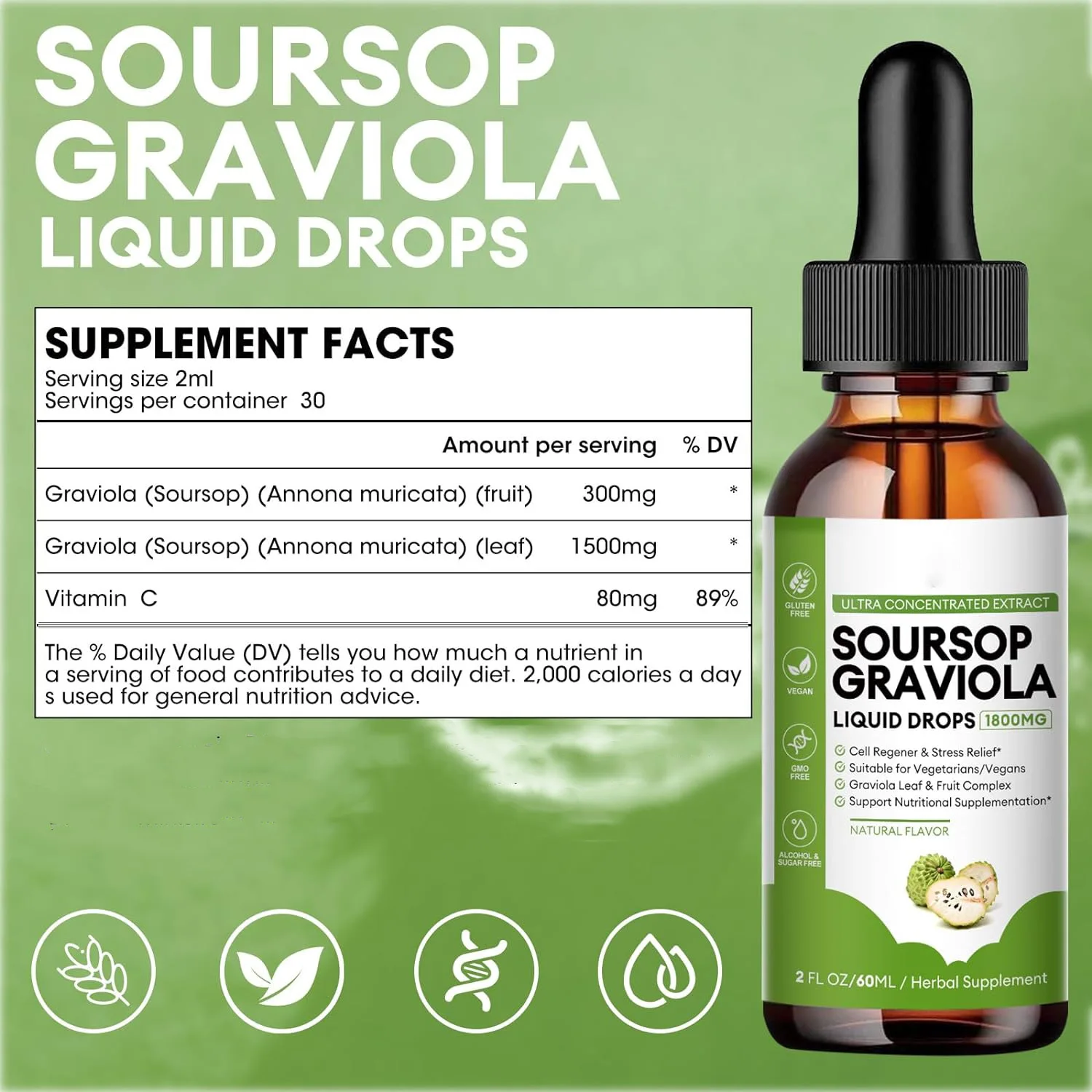 Горячие продажи Soursop листья жидкие капли