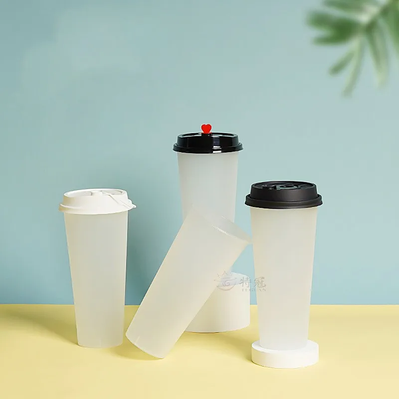 High Quality Disposable Transparent Plastic Bottle 500ml Takeaway Plastic Bottle Square Takeaway Boba Drinking Bottle
