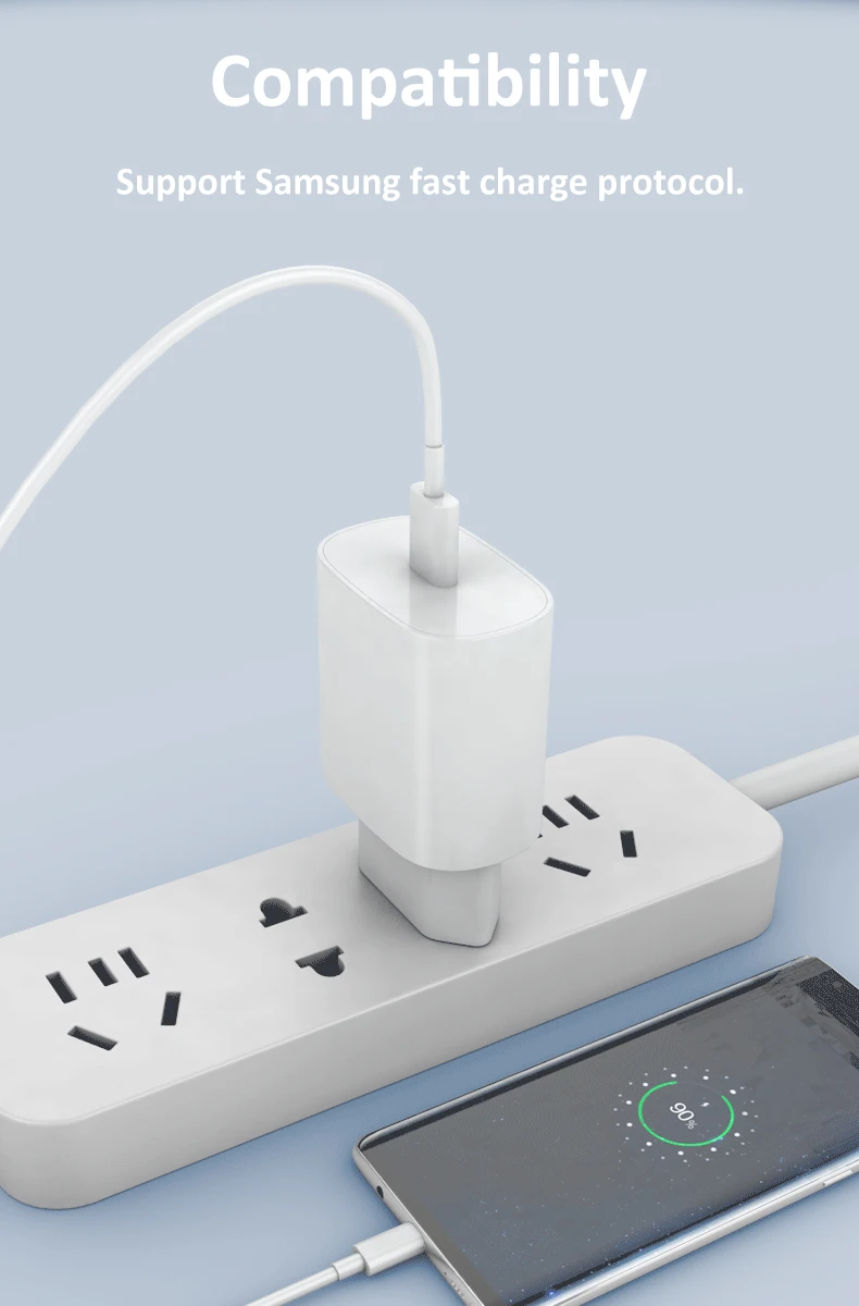 EU KC Plug usb type c fast charging adapter phone 25W PD travel charger for samsung Galaxy S21 25w PD fast charging