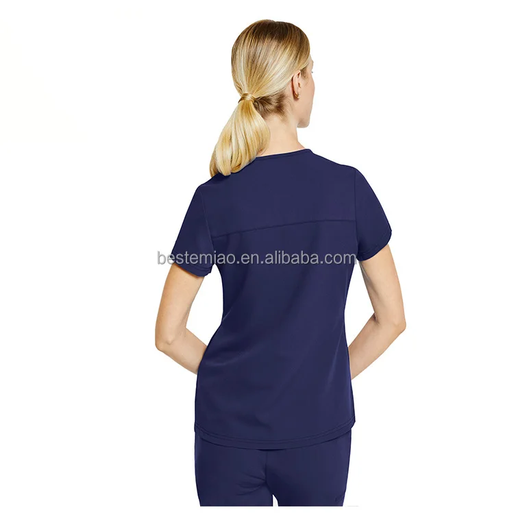 Custom Women Nursing Shirt Doctor Beautician Hospital Stretchy Nurse Medical Scrubs Uniform Suit