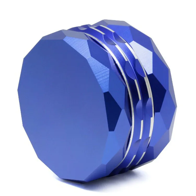 Customized logo Grinder 63mm Diamond CNC Aluminum Herb Grinder with etched logo