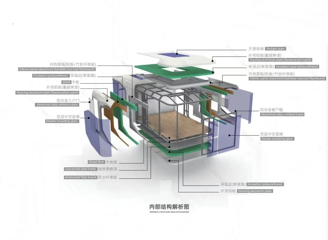 2024 Trending Modern Outdoor ECO Modular Container House Mini Space Capsule Room hotel Prefab Tiny House Mobile Home Log Cabin