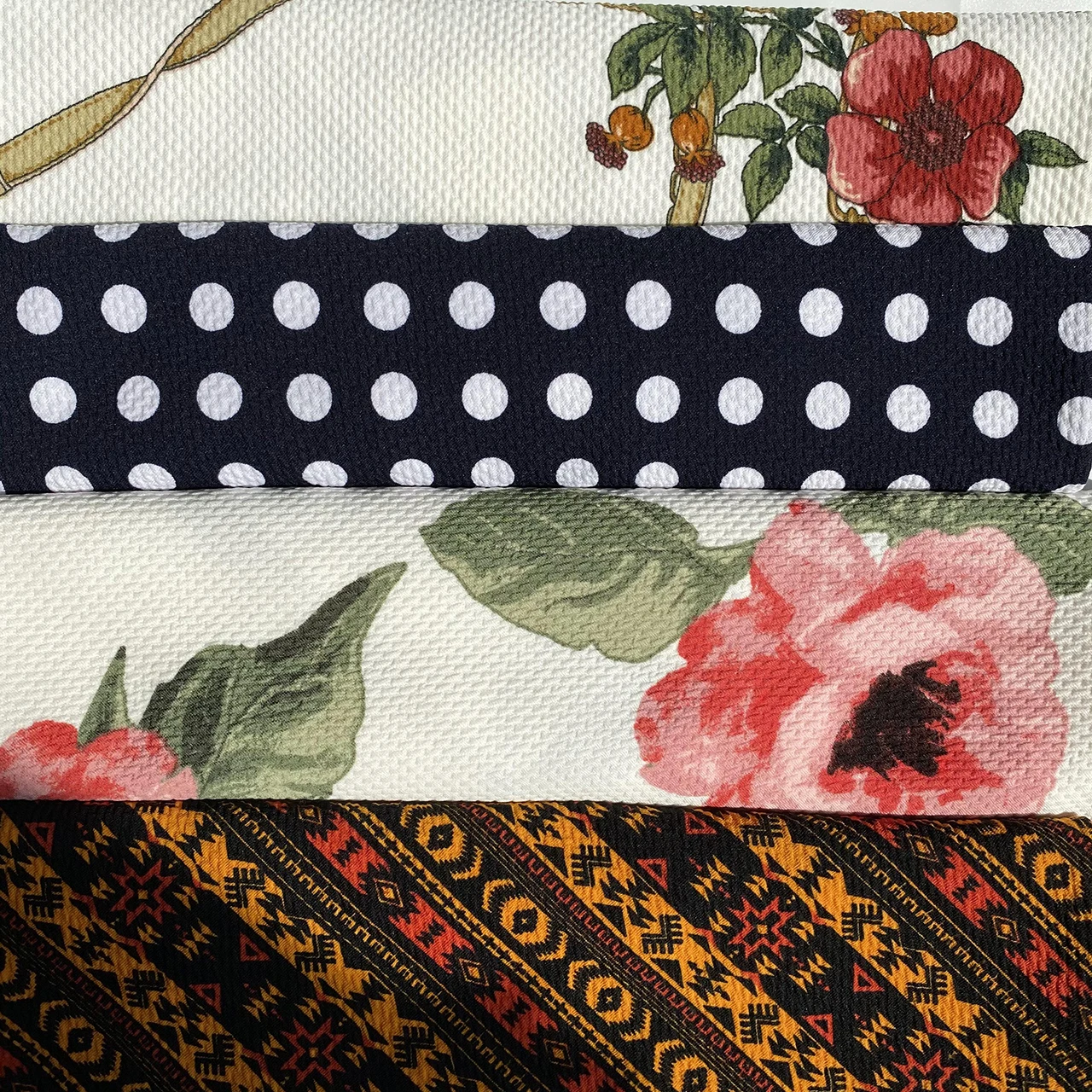 Customized Bullet Fabric Liverpool polka dot Print Knit Fabric For Headbands