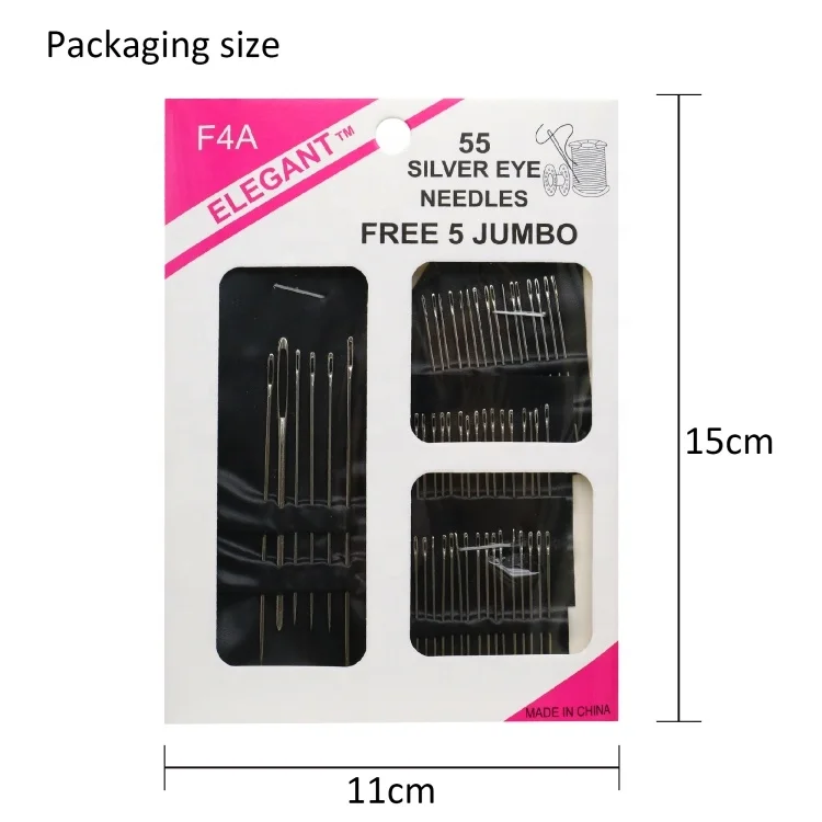 55pcs/set House Hand Apparel Sewing Needles Set Cross Embroidery Stitch Sewing Needle Kit for Crafts Diy Dolls 38180