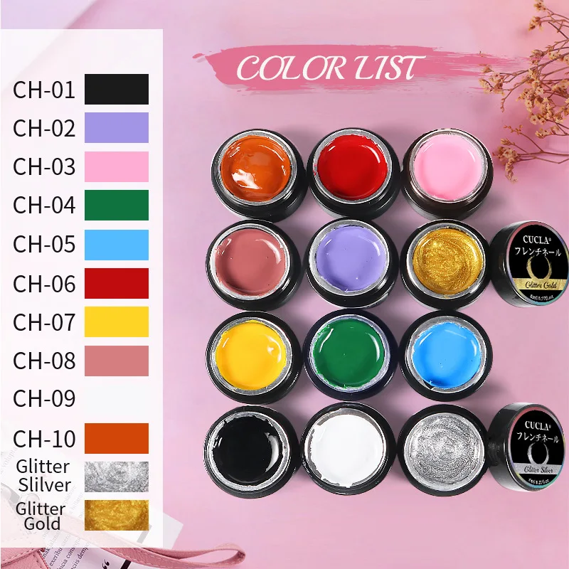 Wholesales painting color soak off led uv gel nail polish liner gel drawing golden color nail art painting gel