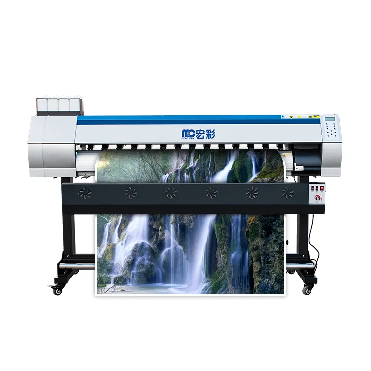 famous brand 1.8m large format eco solvent printer for banner vinyl sticker tarpaulin indoor outdoor