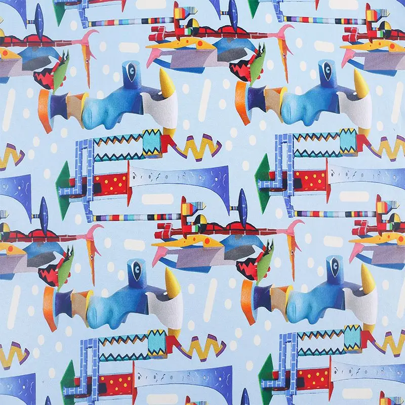 
New Customized Digital Printed Bamboo Fabric Hot Selling 95%Bamboo 5%Spandex Knit Jersey Fabric For Garment Wholesale 