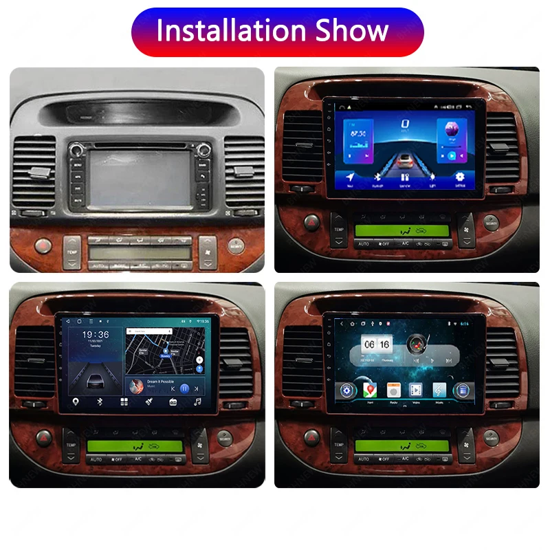Автомобильный dvd плеер для Toyota Camry 2002 2003 2004 2005 2006 с Android авто радио Wi-Fi BT FM AM головное
