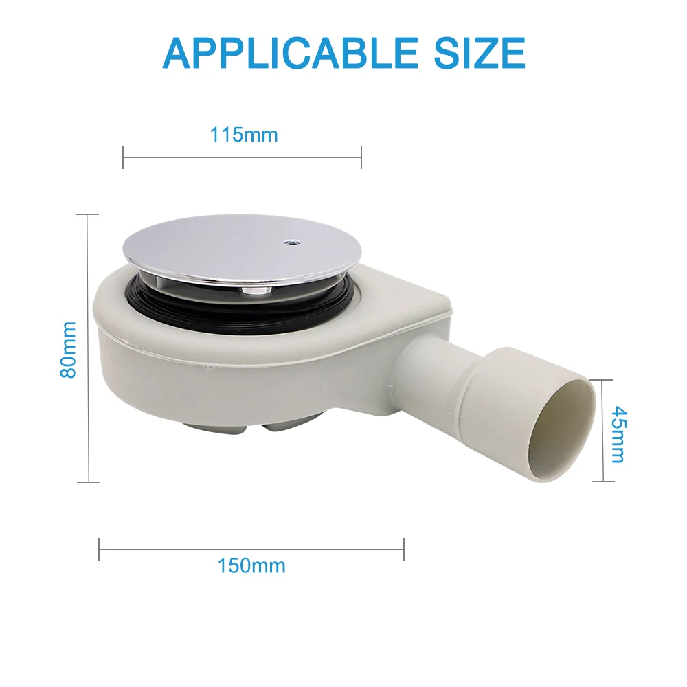 GUIDA 718009 115mm Bathroom plastic Shower Room Waste tray drain