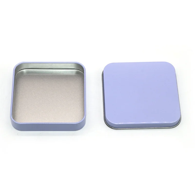 Custom Logo Free Samples Custom Mini Small Square Metal Tin Box Packaging Tin Can With Lid