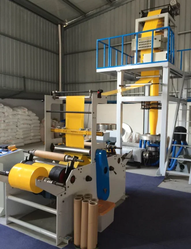 Best Price Double Layer Co-extrusion  Rotary Die   PE Plastic  Courier Express Mailer Bag Extruder Film  Blowing Machine Sale