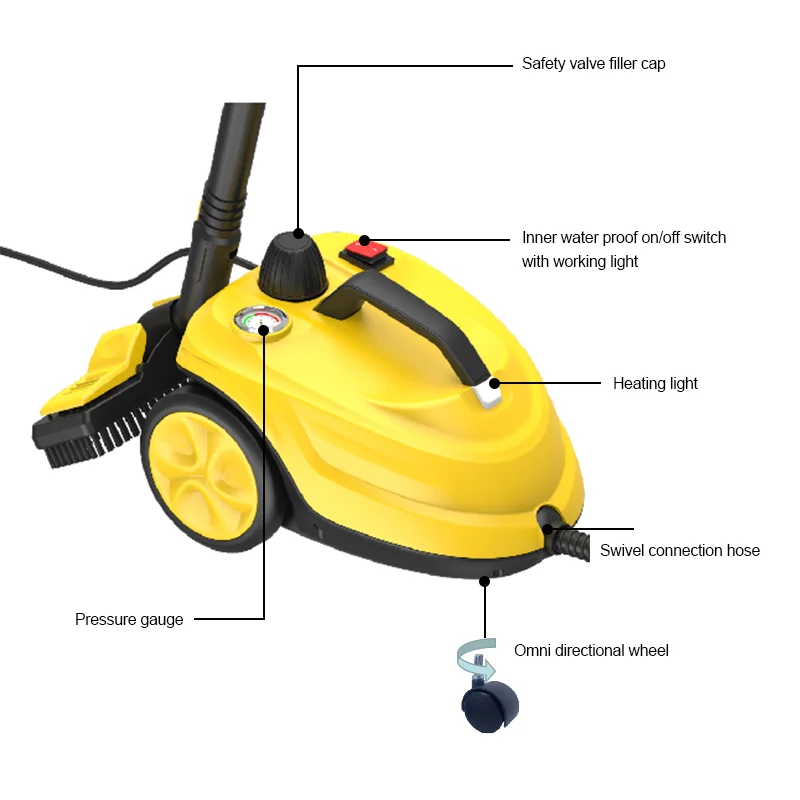 2024 New  Household Steamer Cleaning Machine Car Carpet Floor Electric Handheld High Pressure Portable Steam Cleaners